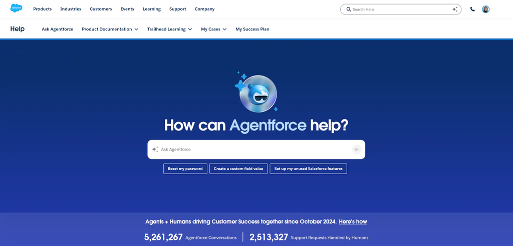 salesforce-agentforce-help-agent-website
